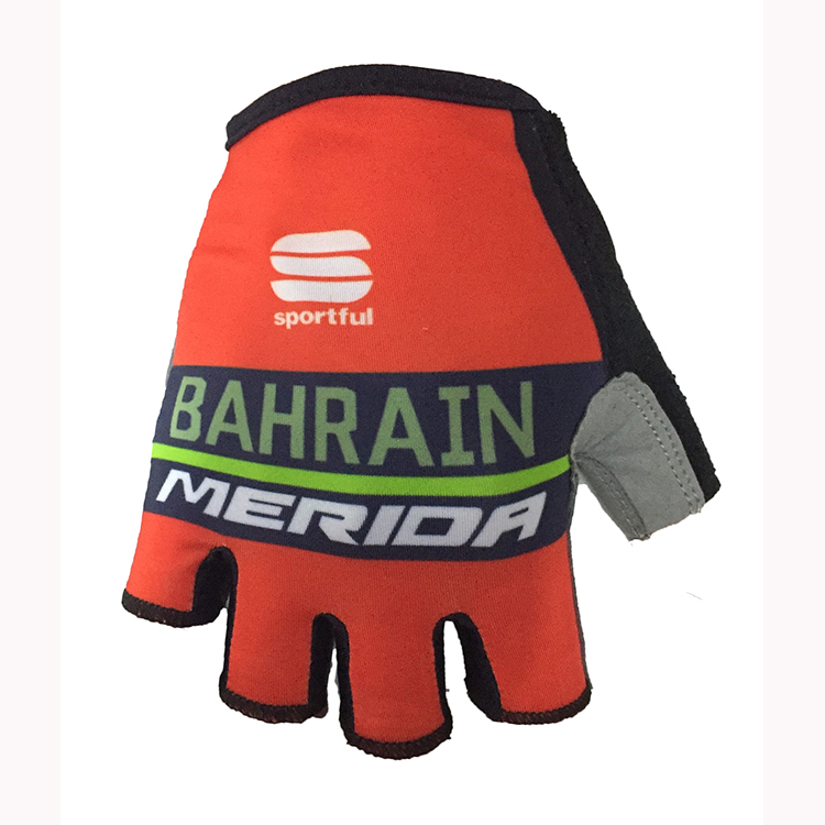 Bahrain Merida Kurze Handschuhe 2018 Rot